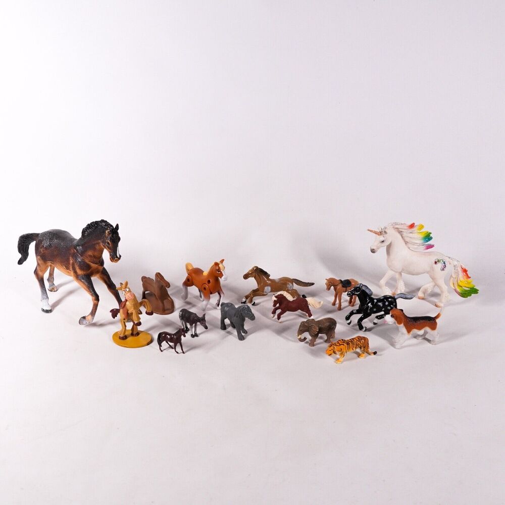 Horse Pony Foal Steed Colt Stallion Unicorn Animal Mix Action Figure Toy Lot x15